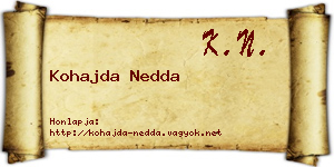 Kohajda Nedda névjegykártya